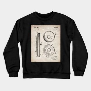 Disc Golf Patent - Golfer Frisbee Art - Antique Crewneck Sweatshirt